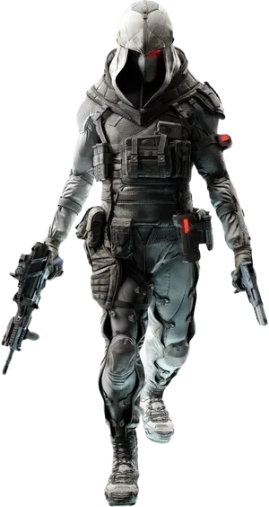 Futuristic Soldier Ghost Apparition PNG image