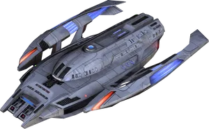 Futuristic Spaceship Aquarius Class PNG image