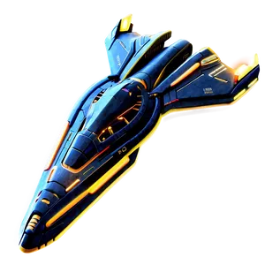 Futuristic Spaceship Concept PNG 05212024