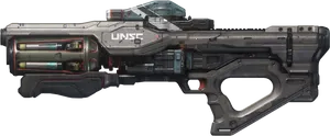 Futuristic U N S C Rifle PNG image