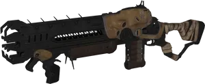 Futuristic Wolf Emblem Gun PNG image