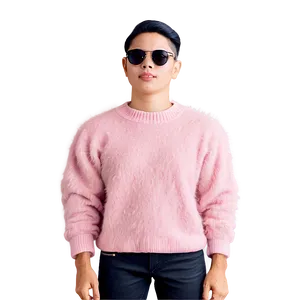 Fuzzy Pink Sweater Png 06292024 PNG image