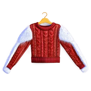 Fuzzy Red Sweater PNG 98