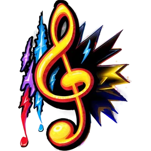 G Clef With Lightning Effects Png Pmu PNG image