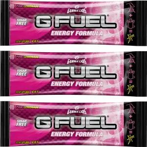 G Fuel Pink Lemonade Energy Formula Packaging PNG image