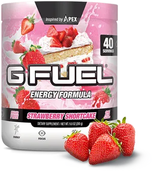 G Fuel Strawberry Shortcake Energy Formula PNG image