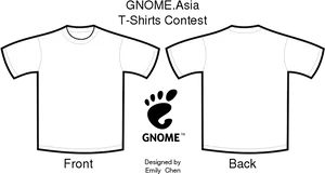 G N O M E Asia T Shirt Contest Template PNG image