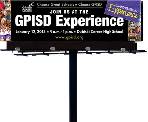 G P I S D Experience Billboard Advertisement PNG image