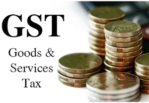 G S T Conceptand Coins Visual PNG image