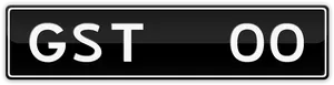 G S T Number Plate Design PNG image