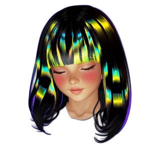 Gacha Hair Glow Png Rpn PNG image