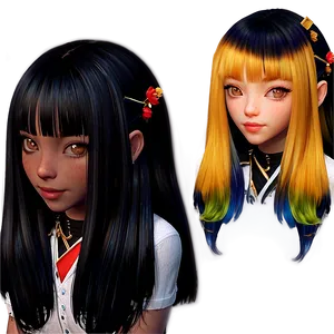 Gacha Hair Ideas Png 18 PNG image