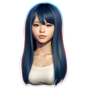 Gacha Hair Layered Png 06212024 PNG image