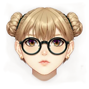 Gacha Hair With Glasses Png 06212024 PNG image