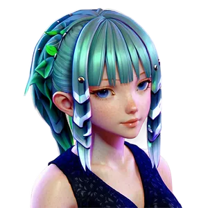 Gacha Hair With Mask Png Rmp37 PNG image