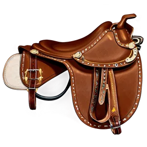 Gaited Horse Saddle PNG Liw PNG
