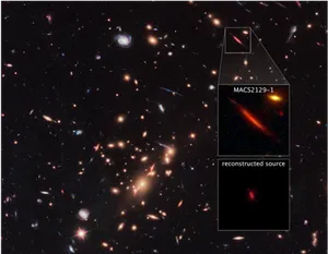 Galactic_ Cluster_ Gravitational_ Lensing PNG image