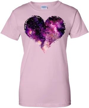 Galactic Heart T Shirt Design PNG image