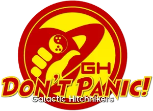 Galactic Hitchhikers Dont Panic Logo PNG image