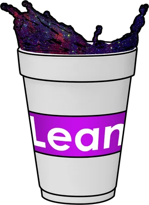 Galactic Lean Cup Splash PNG image