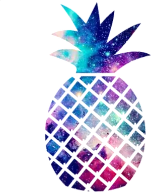 Galactic Pineapple Art PNG image