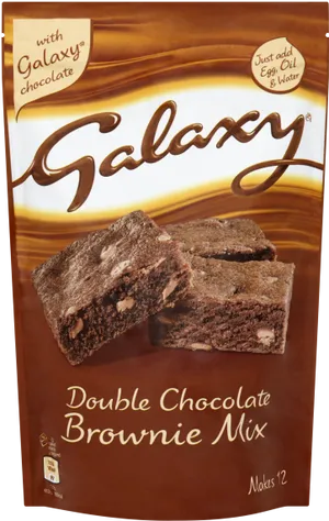 Galaxy Double Chocolate Brownie Mix Package PNG