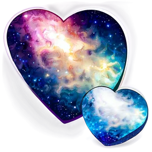 Galaxy Heart Clipart Cosmic PNG 36