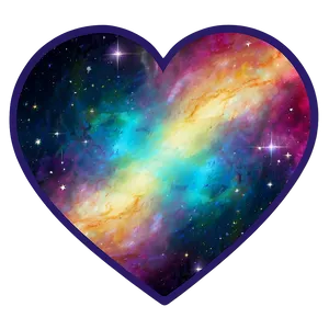 Galaxy Heart Clipart Cosmic PNG Ete