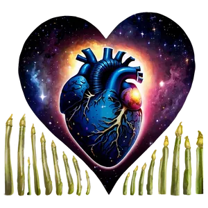Galaxy Heart Clipart Cosmic PNG Rng65