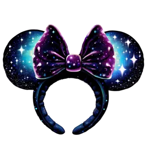 Galaxy Minnie Mouse Ears PNG 06132024 PNG