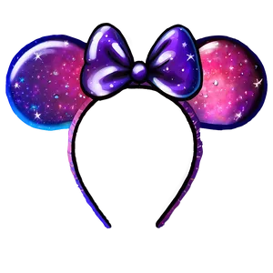Galaxy Minnie Mouse Ears PNG 06132024