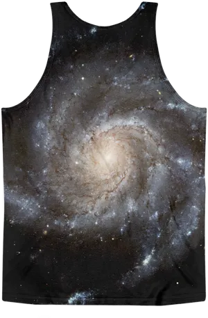 Galaxy Print Sleeveless Top PNG image