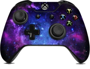 Galaxy Themed Xbox Controller PNG image