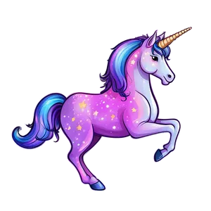 Galaxy Unicorn Clipart PNG 06262024