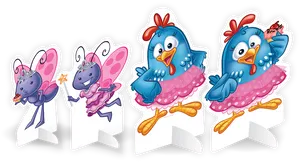 Galinha Pintadinhaand Friends Standees PNG image