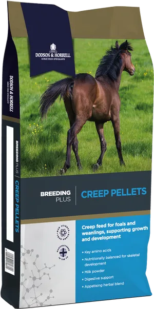 Galloping Foalin Field Horse Feed Package PNG image