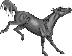 Galloping Horse Sketch PNG