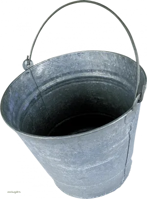 Galvanized Metal Bucket PNG image
