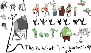 Game_ Character_ Concept_ Art_ Collection PNG image