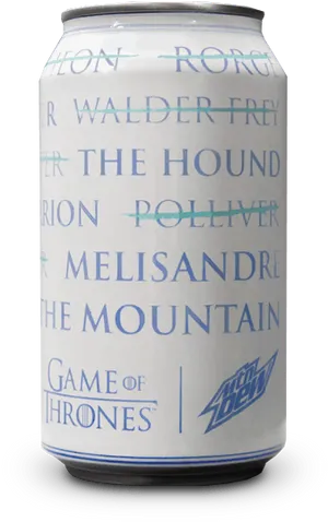 Gameof Thrones Mountain Dew Can PNG image