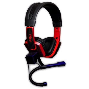 Gaming Headset Red And Black Png Rpj11 PNG image