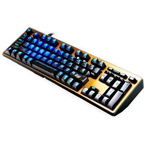 Gaming Keyboard With Gold-plated Usb Png 06122024 PNG image