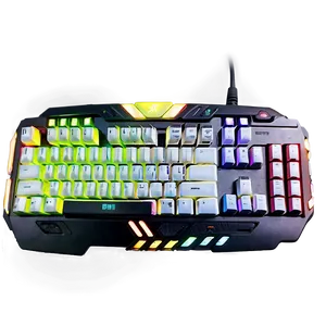 Gaming Keyboard With White Backlight Png Fdc PNG image