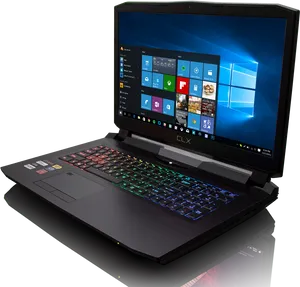 Gaming Laptopwith R G B Keyboard PNG image