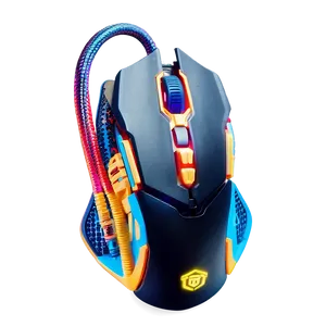 Gaming Mouse With Braided Cable PNG Qcx PNG