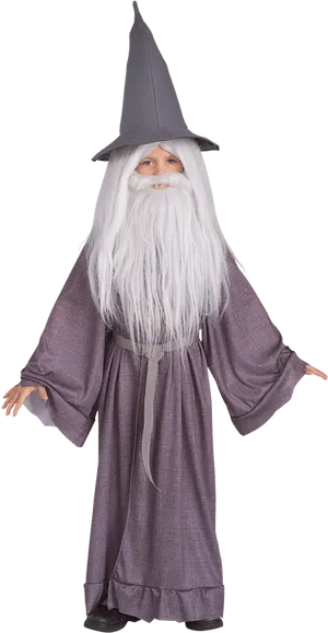 Gandalf Costume Child Portrait PNG image