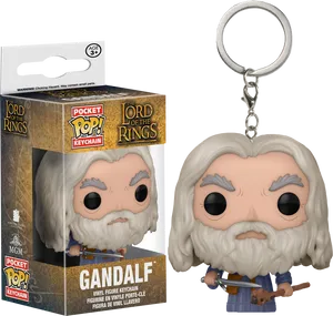 Gandalf Funko Pop Keychain PNG image