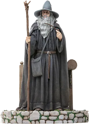 Gandalf Statue Fantasy Figure PNG image