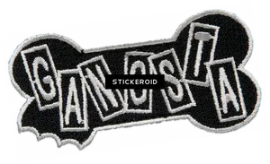 Gangsta Embroidered Patch PNG image