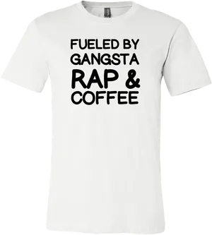 Gangsta Rap Coffee T Shirt Design PNG image